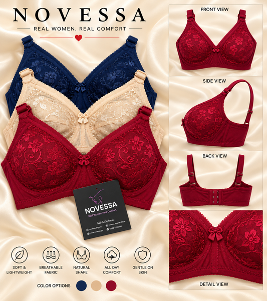 Floral Lace Full Coverage Non Padded