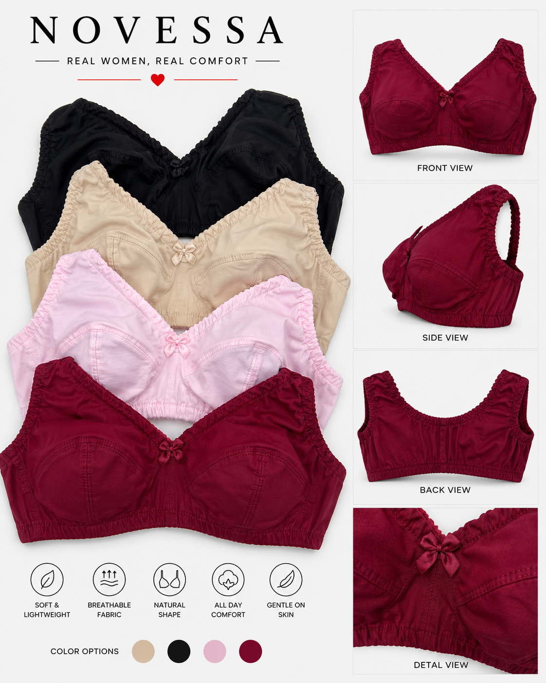 Everyday Essential Cotton Non Padded