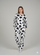 Black & White Cow Print Fleece Nightwear Set