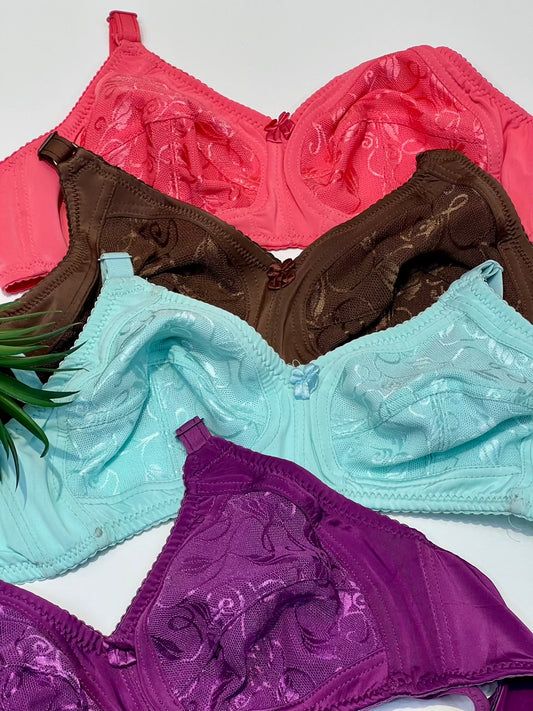 “Ultra Soft Net Lace Non-Wired Support Bra –