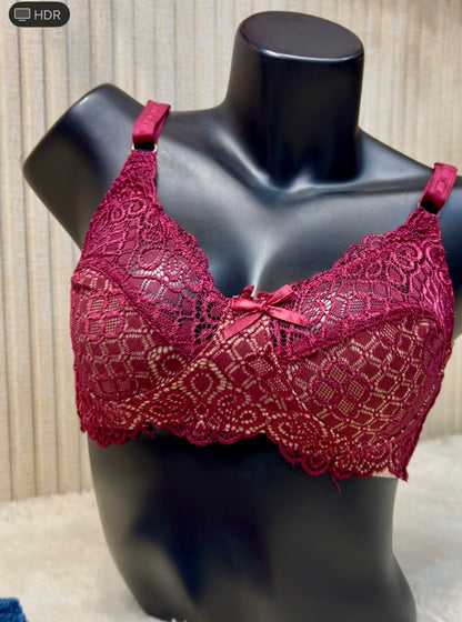 Delicate Lace Cotton Comfort Bra.