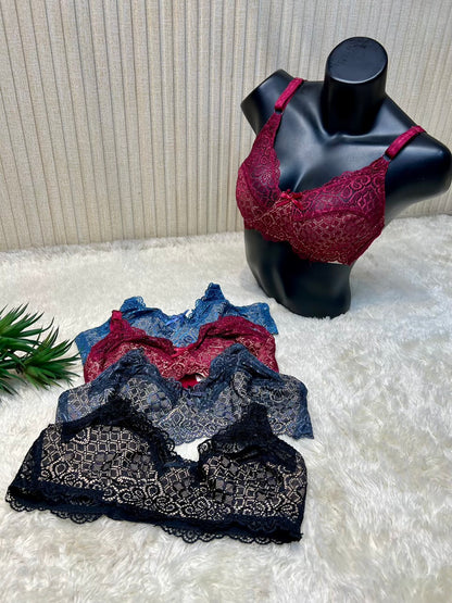 Delicate Lace Cotton Comfort Bra.