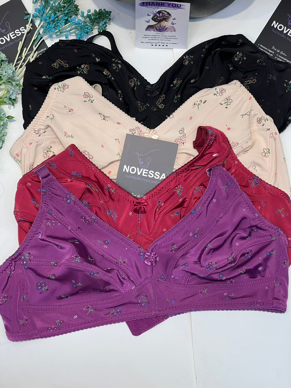 Jersi Malai Floral Comfort Bra