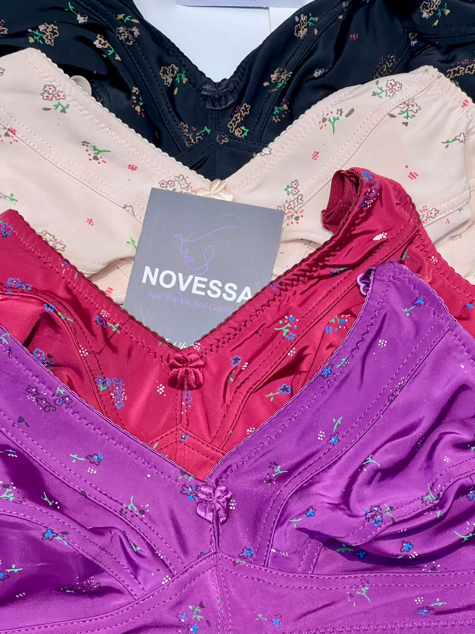 Jersi Malai Floral Comfort Bra