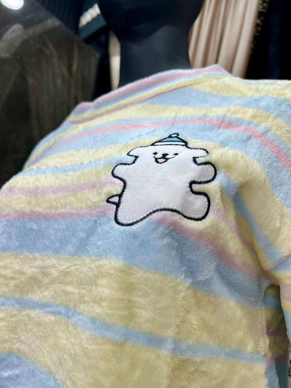 Pastel Stripe Fleece Lounge Set