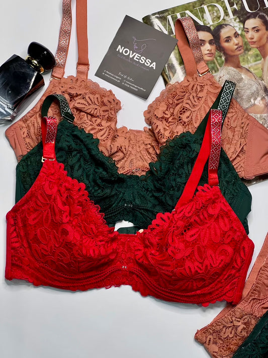 Luxury Comfort Bra Panty set with Elegant shine