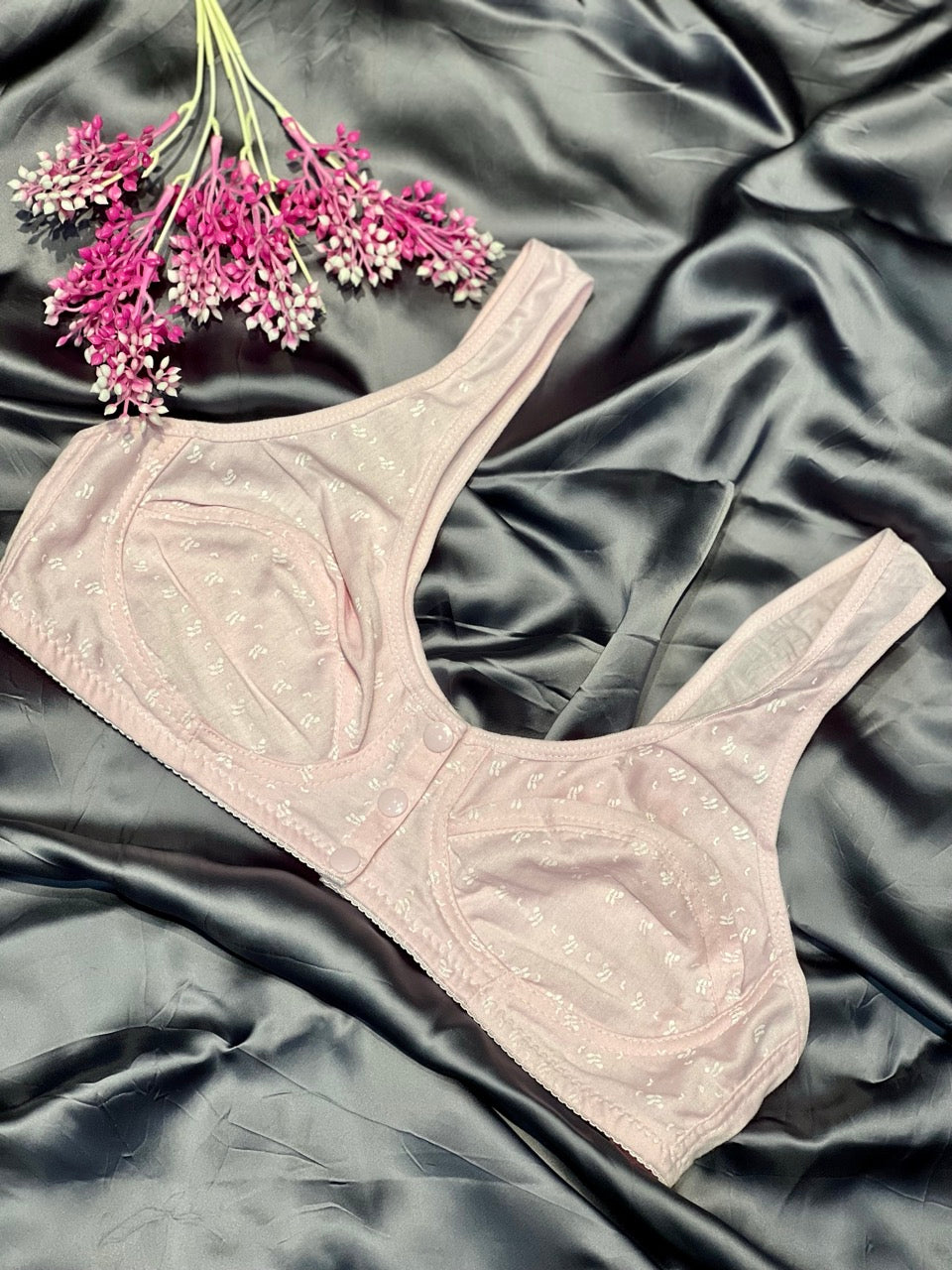 Front-Button Nursing Bra – Cotton Comfort, Easy Feeding