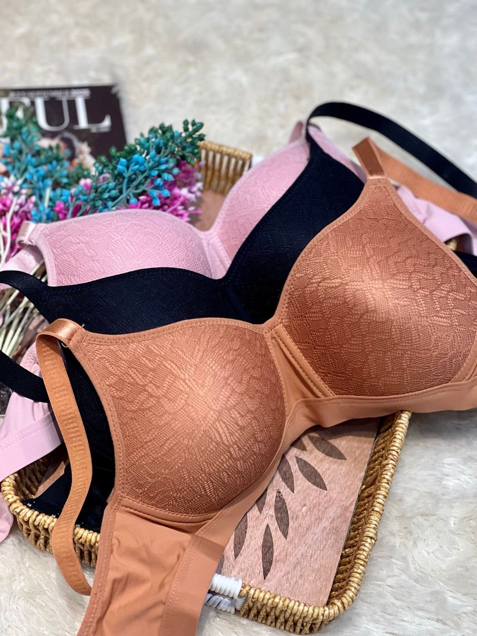 Elegant Lace cup Non-Padded Everyday Bra