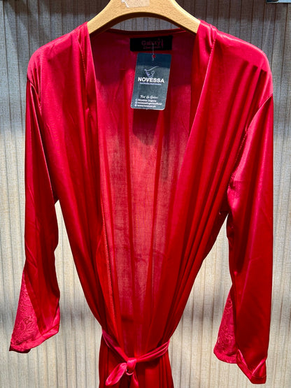 Luxe 2piece- Silk Red Nighty – Soft Nightwear Elegance