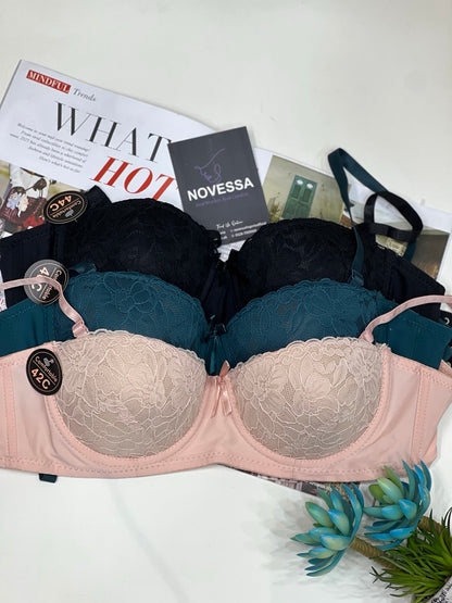 Lace Charm Full-Coverage  Wired Padded Bra