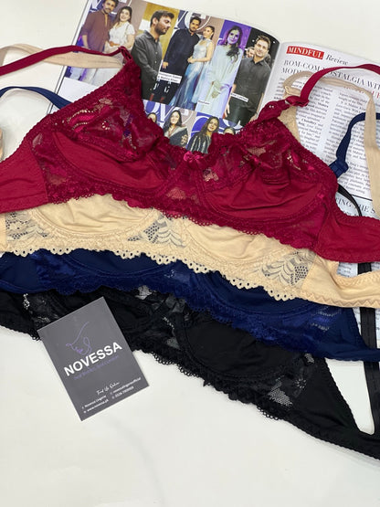 Classic Floral Lace Bra – Soft Lift & Everyday Elegance