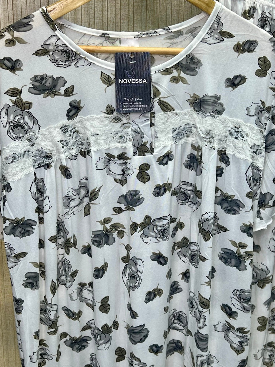 Floral Whisper White Nightwear Set