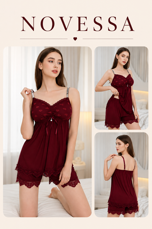 Premium & Elegant  Midnight Elegance Night Wear Set