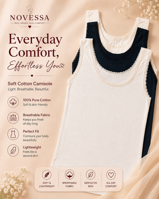 DailyWear Soft Cotton Lacy Camisole