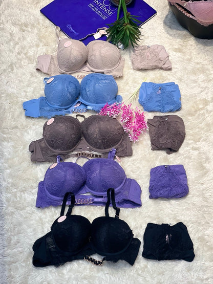 Full Lace Bra & Panty Set – Elegant Comfort in Multiple Colors