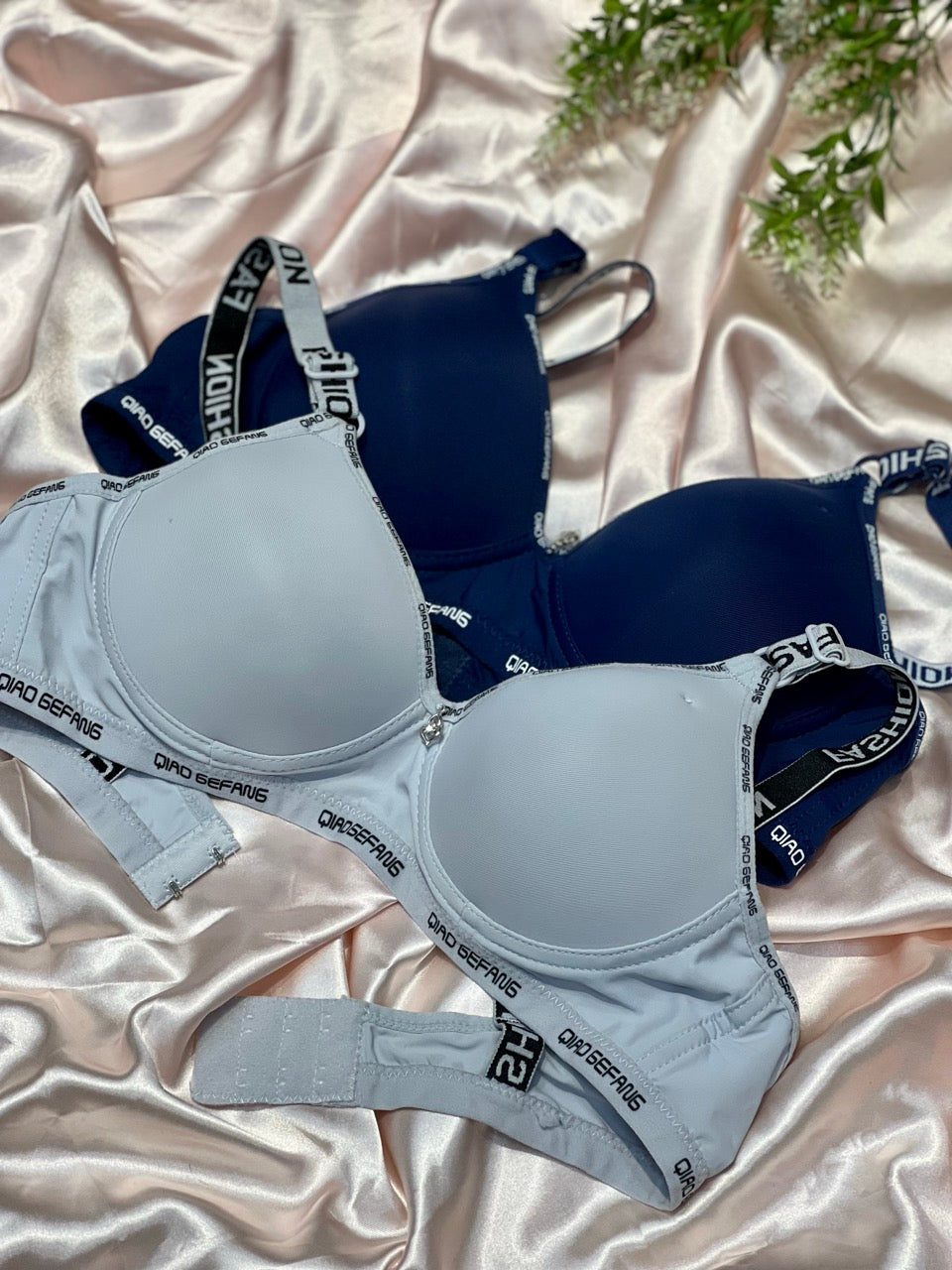 Lightly Padded Fashion Bra with Branded Elastic Straps