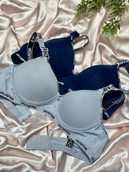 Lightly Padded Fashion Bra with Branded Elastic Straps
