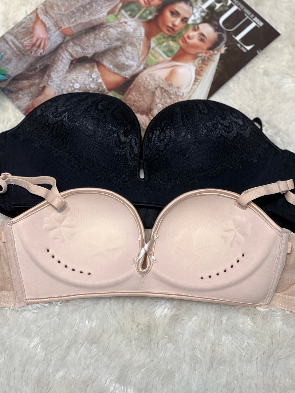 Lace Half-Cup Bra Collection- Nude Elegance