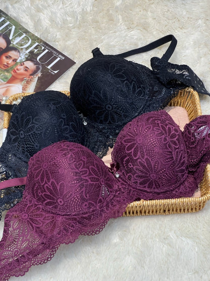 Elegant Comfort Floral Lace Padded Bra