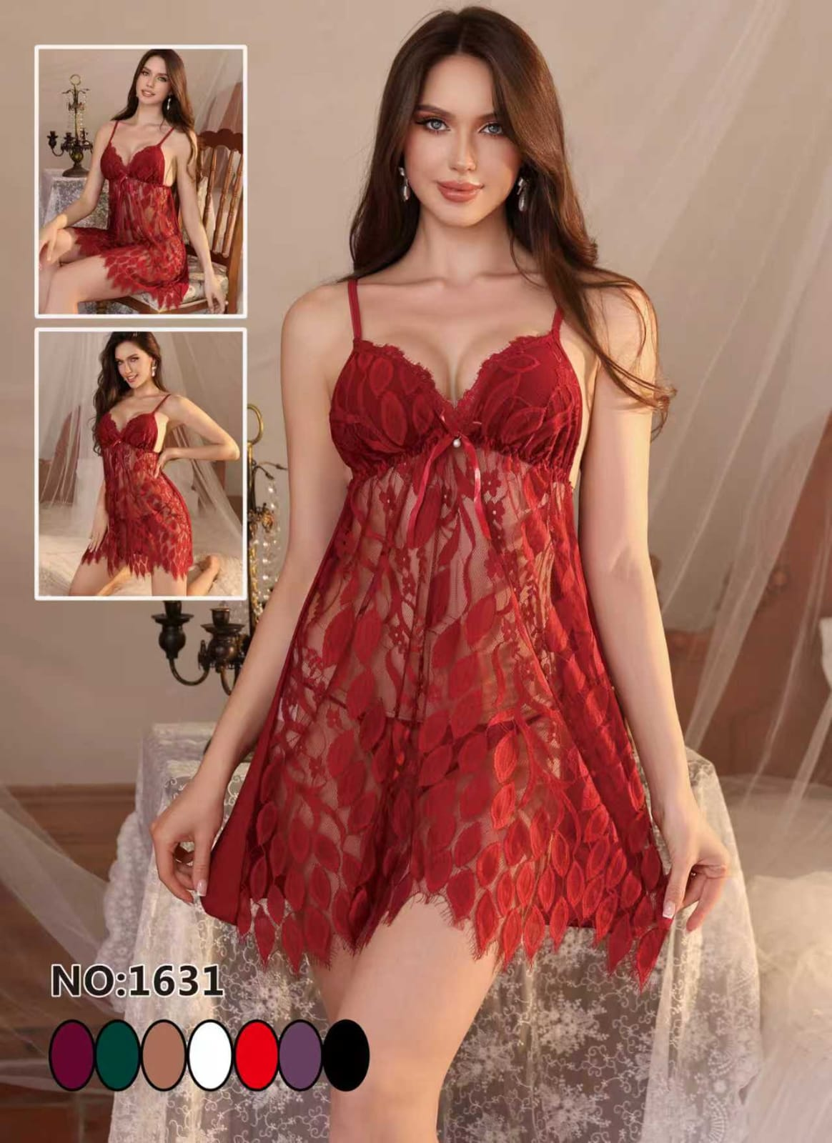 Midnight Lace Charm Nighty