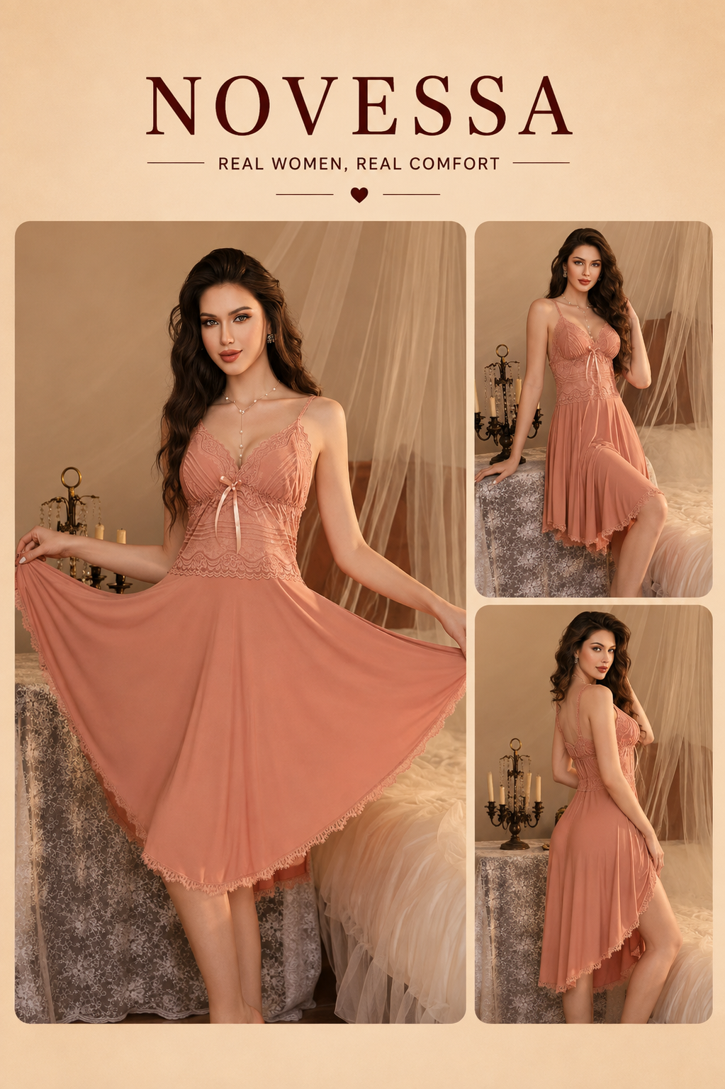Blush Lace Dream Nighty