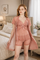 Lace Nightwear Set with Sheer Robe