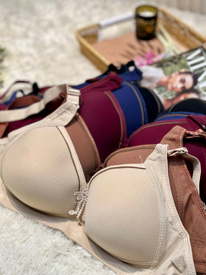 Full Coverage Dotted Bra – Everyday Comfort & Support