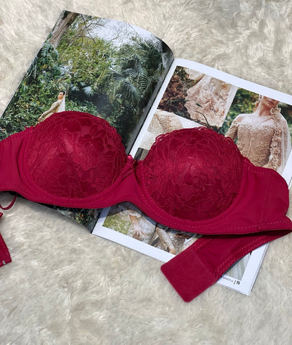 Half-Cup Lace Padded Bra